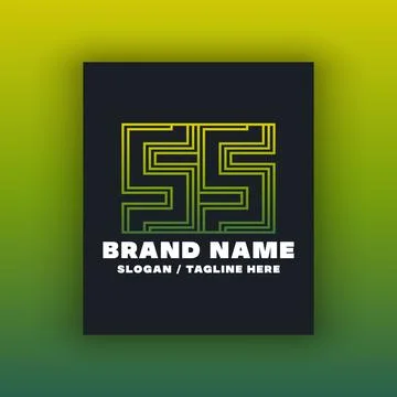 Simple letter SS logo design template Illustrazione stock