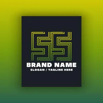 Simple letter SS logo design template Illustrazione stock