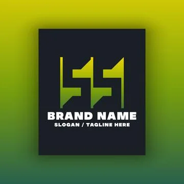Simple letter SS logo design template Illustrazione stock