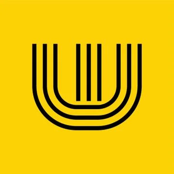 Simple letter w Stock Illustration