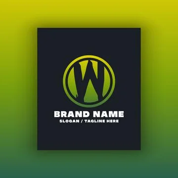 Simple letter W logo design template Illustrazione stock