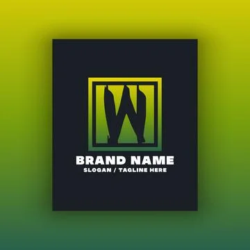 Simple letter W logo design template Stock Illustration