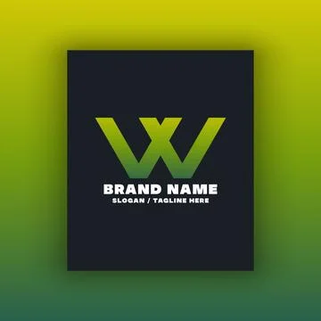 Simple letter W logo design template Stock Illustration