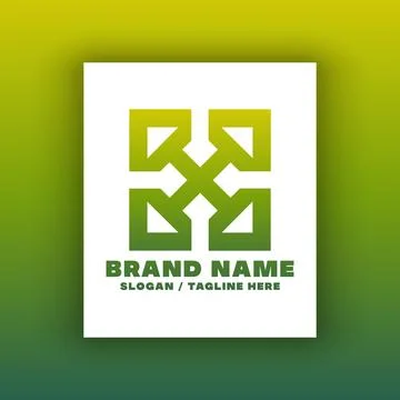 Simple letter X logo design template. Illustrazione stock