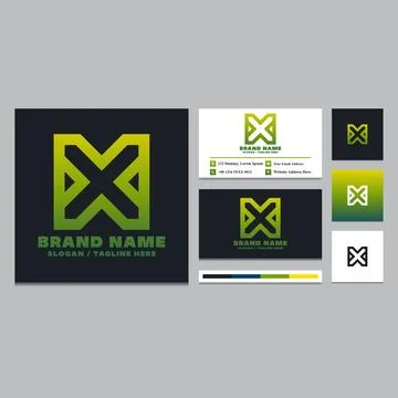 Simple letter X logo design template. Stock Illustration