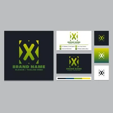 Simple letter X logo design template. Stock Illustration