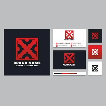 Simple letter X logo design template Stock Illustration