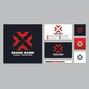 Simple letter X logo design template Stock Illustration
