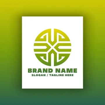 Simple letter X logo design template. Illustrazione stock