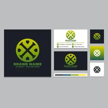 Simple letter X logo design template. Stock Illustration