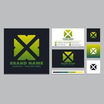 Simple letter X logo design template. Stock Illustration