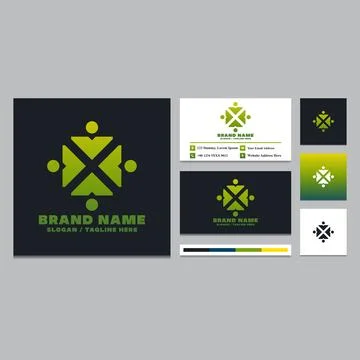 Simple letter X logo design template. Stock Illustration
