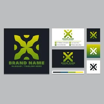 Simple letter X logo design template. Stock Illustration
