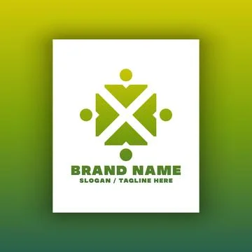 Simple letter X logo design template. Illustrazione stock