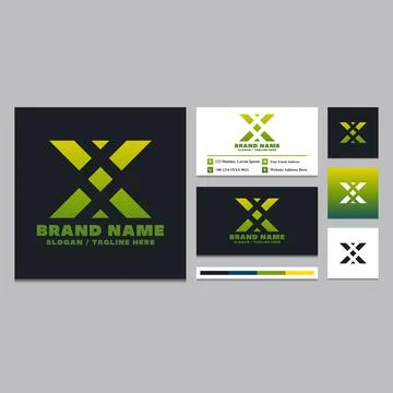 Simple letter X logo design template. Stock Illustration