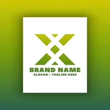Simple letter X logo design template. Illustrazione stock