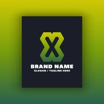 Simple letter X logo design template Illustrazione stock