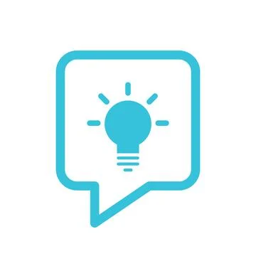 Simple life hack icon, bulb solving problem icon. Light Bulb idea. From blu.. Illustrazione stock