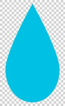 Simple light blue water drop, raindrop icon Stock Illustration