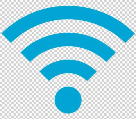 Simple light blue Wi-Fi design icon Stock Illustration