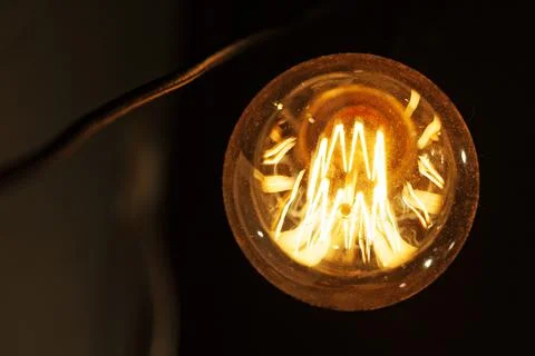 A simple light bulb from below Stock Photos