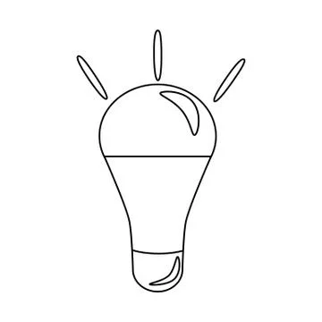 Simple light bulb icon. Energy and idea symbol. Lamp icon logo. Stock Illustration