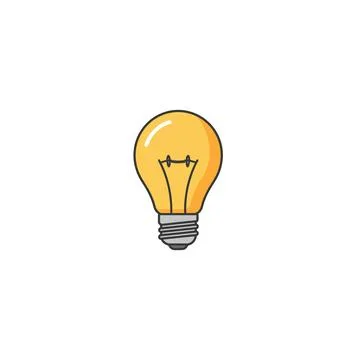 Simple light bulb icon - idea, invention, off state, energy saving concept Stock Illustration