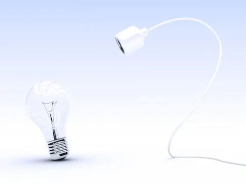 Simple light bulbs Stock Illustration