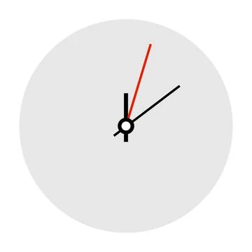 Simple light gray Clock icon vector illustration Stock Illustration