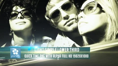 SIMPLE LIGHT LOWER THIRD Stock After Effects