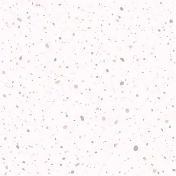 Simple light Terrazzo vector seamless pattern. Grains, marble, stones background Stock Illustration