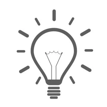 Simple lightbulb icon Stock Illustration