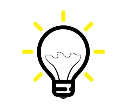Simple lightbulb icon isolated Stock Illustration
