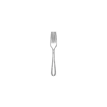 Simple line art drawing of a fork on white background with simple graphic is Stock Illustration