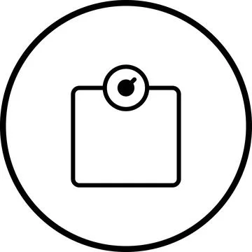 Simple Line Art Weight Scale Icon for Health, Fitness, and Wellness Tracking Ilustración de archivo