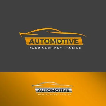 Simple Line Car logo Stock Illustration