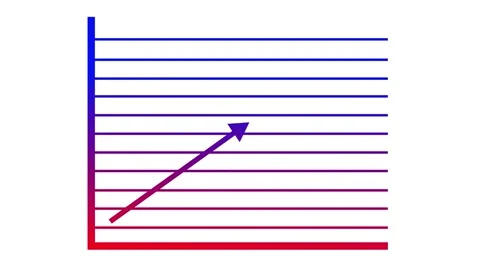 Simple line chart with an upward arrow showing growth progress and rising s.. Stock Footage 337178246