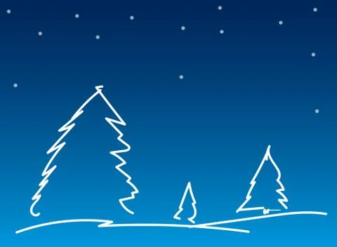 Simple Line Christmas background Stock Illustration