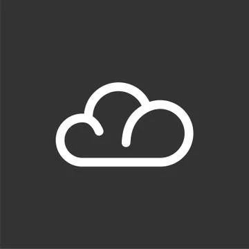 Simple Line Cloud Logo Template Illustration Design. Vector EPS 10. Stock Illustration
