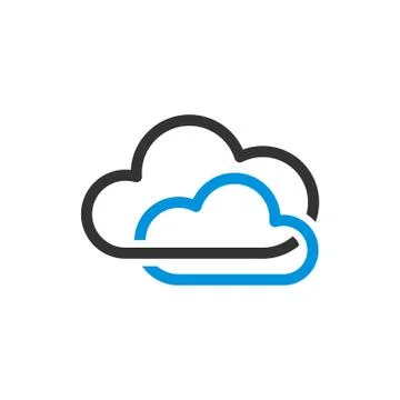 Simple Line Cloud Logo Template Illustration Design. Vector EPS 10. 스톡 일러스트