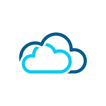 Simple Line Cloud Logo Template Illustration Design. Vector EPS 10. イラスト素材