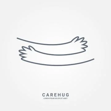 Simple line creating hug drawing Stock-Illustration