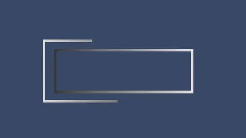 Simple line creating a rectangle animation Illustrazione stock