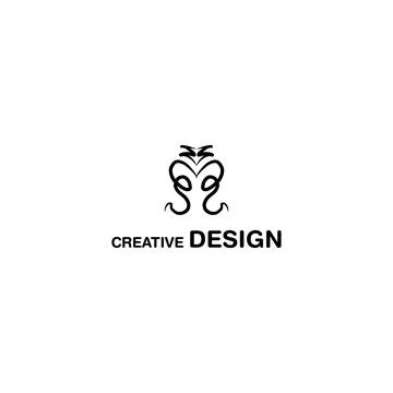 Simple Line Creative Logo Design Vector Art EPS10 Stock Illustration