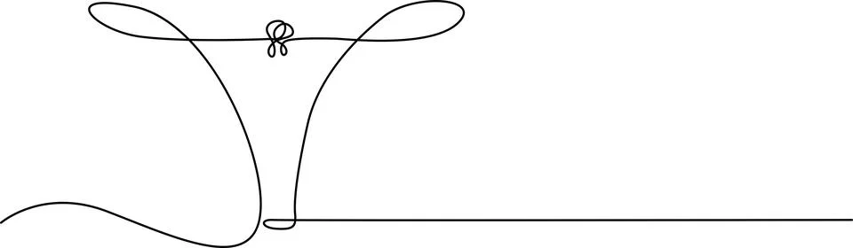 Simple line drawing of a cow Vector Stock Illustration
