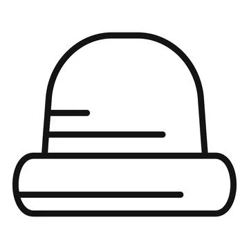 Simple line drawing of a hat Stock Illustration