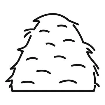 Simple line drawing of a haystack for farm animals Stock-Illustration