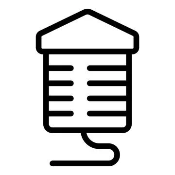 Simple line drawing icon of a bee house, suitable for use in various designs Ilustración de archivo