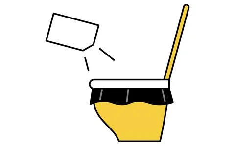 Simple line drawing icon of emergency kit, portable toilet Stock Illustration
