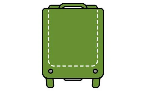Simple line drawing icon of a school bag Illustrazione stock